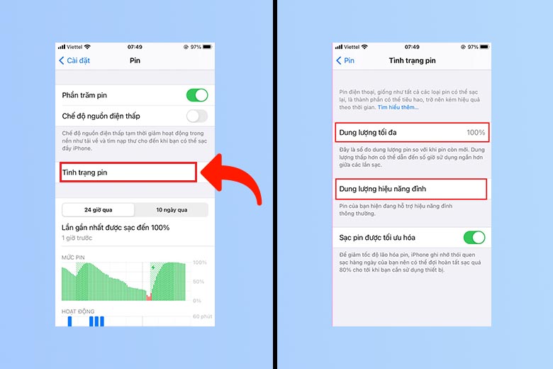 Battery Health trên iPhone Battery Health trên iPhone