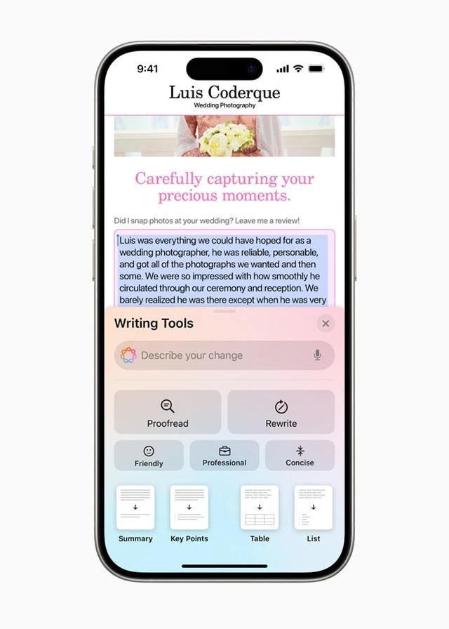 Apple Intelligence trên ios 18 Apple Intelligence trên ios 18