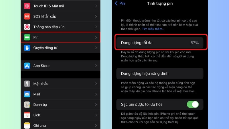 C&aacute;ch kiểm tra pin iPhone khi mua m&aacute;y cũ