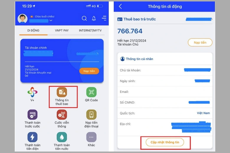 Chuẩn hóa thông tin thuê bao VinaPhone