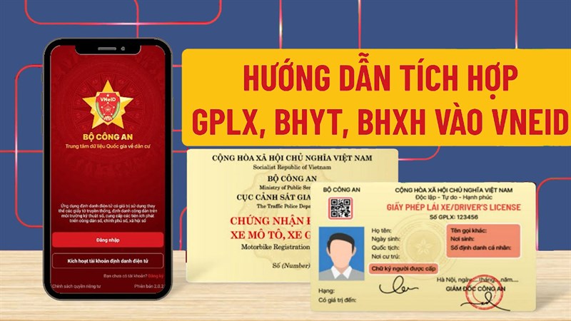 Hướng dẫn cách tích hợp giấy tờ vào VNeID (Hộ chiếu, Giấy phép lái xe, BHYT, Bằng lái xe,...) Hướng dẫn cách tích hợp giấy tờ vào VNeID (Hộ chiếu, Giấy phép lái xe, BHYT, Bằng lái xe,...)