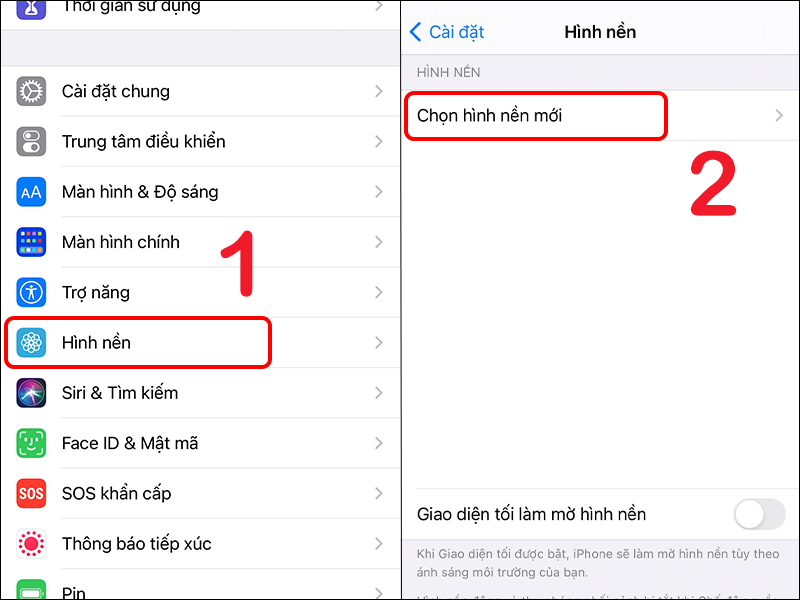 C&aacute;ch thay đổi h&igrave;nh nền iPhone