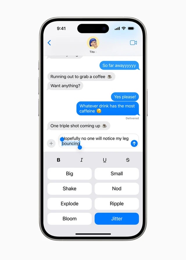 Ứng dụng Tin nhắn trên ios 18 Ứng dụng Tin nhắn trên ios 18